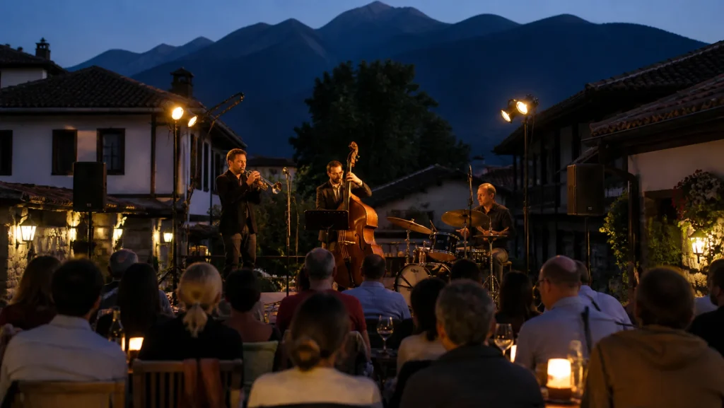 Outdoor jazz evening in Bansko