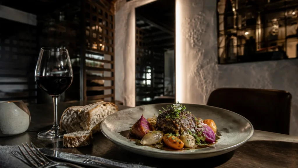 Contemporary Bulgarian food and local wine